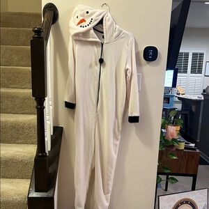 Cozy Snowman Hooded Pajama Onesie